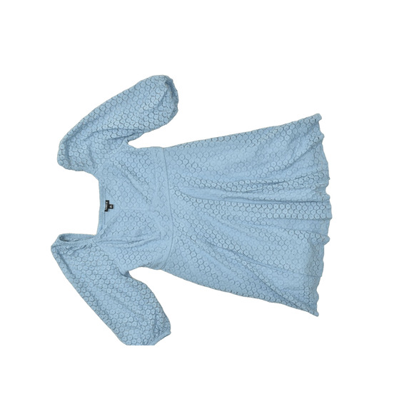 NEW Torrid Blue Lace A-Line Dress Size 00 M/L Short Sleeve Blue Blend - Picture 1 of 8